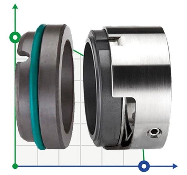 Ущільнення механічне торцеве R-M7N 45, CAR/SIC, VITON, 304, G9 від компанії BTS-ENGINEERING - фото 1