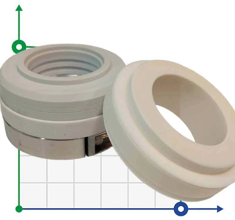 Ущільнення валу R-10R 1.1/2, SIC/SIC, PTFE, 304, V від компанії BTS-ENGINEERING - фото 1