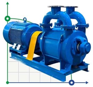 Вакуумний насос SK-20 з двигуном, сталь 316