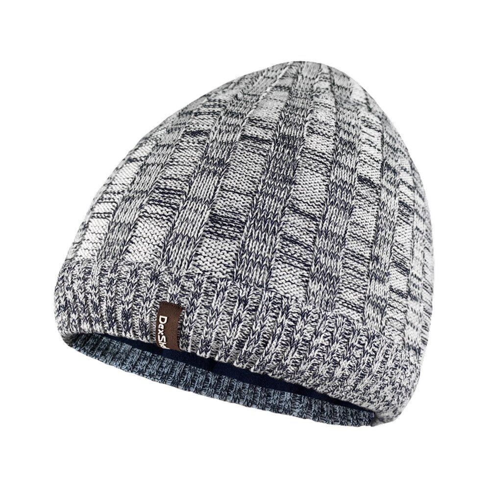 Водонепроникна шапка Dexshell Heathered Rib Knit Beanie, onesize (56-58 см), біло-сіра від компанії BTS-ENGINEERING - фото 1