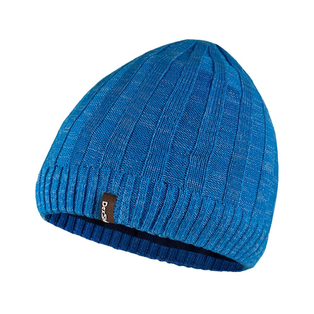 Водонепроникна шапка Dexshell Heathered Rib Knit Beanie, onesize (56-58 см), блакитний від компанії BTS-ENGINEERING - фото 1