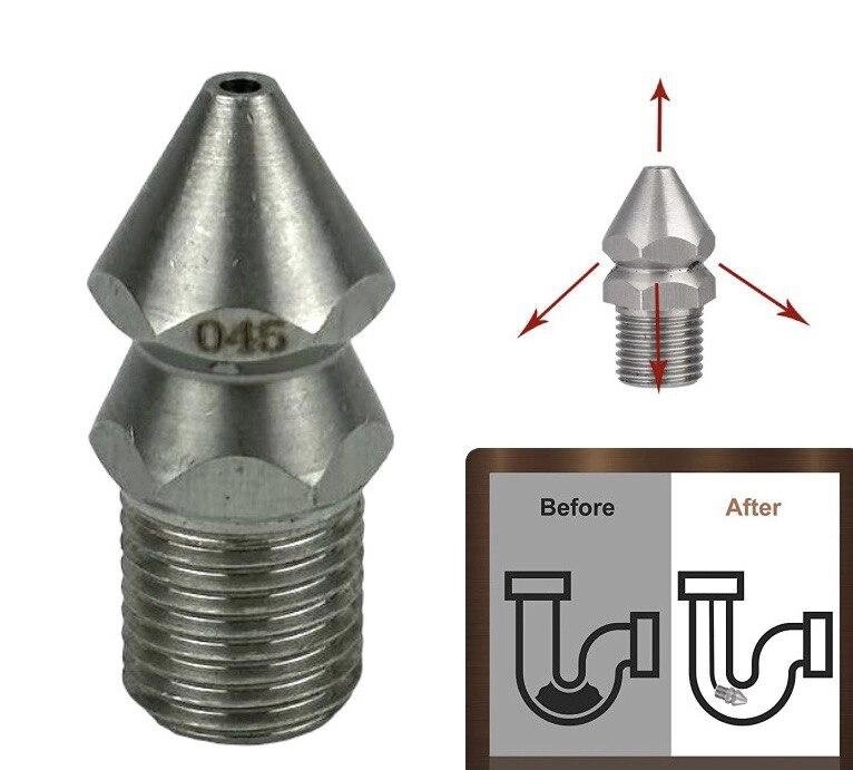 Форсунка для промивання каналізації та труб N1001 (3+1 розмір 045) 1/4-13 мм від компанії Top Master - фото 1