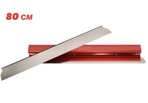 Професійний шпатель для шпаклівки Profter SU 80 red (80 см 0.3+0.5 мм) для розгладження стін