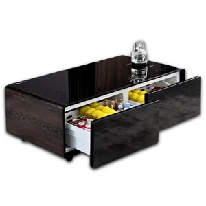 Розумний стол із холодильником, сенсорний світлодіодний екран із USB-зарядкою