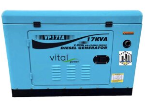 Дизельний генератор Vital power VP17TA (15 кВт 220/380 V)+ATS