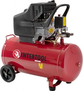 Поршневий повітряний компрессор 50 л Intertool PT-0003 (206 л/мин 1500 Вт)