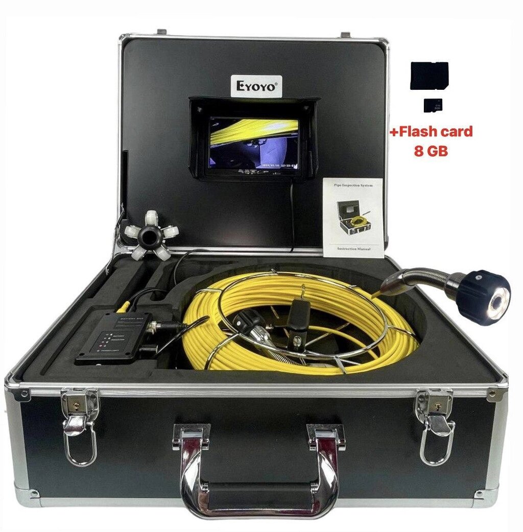 Відеодіагностика труб Dali D50 (50м 8 Мп) Ендоскоп для каналізації, Система телеінспекції трубопроводів від компанії Top Master - фото 1