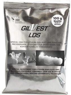 Пакувальна маса для дісілікат літію Gilvest LDS, Гілвест ЛДС (50х100g), Giulini, Німеччина від компанії Компанія "FreeDental" - фото 1
