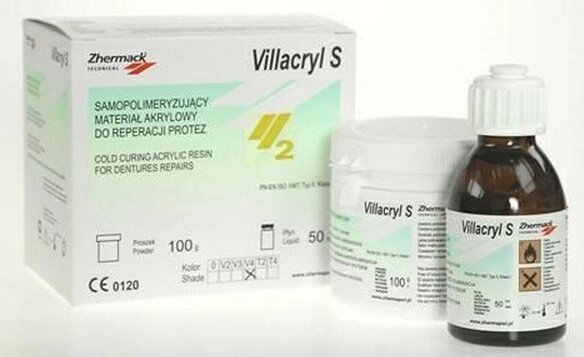 Пластик Villacryl S (vilakil c) холодна полімеризація для ремонту протезів, 100 г+50 мл v2 - від компанії Компанія "FreeDental" - фото 1