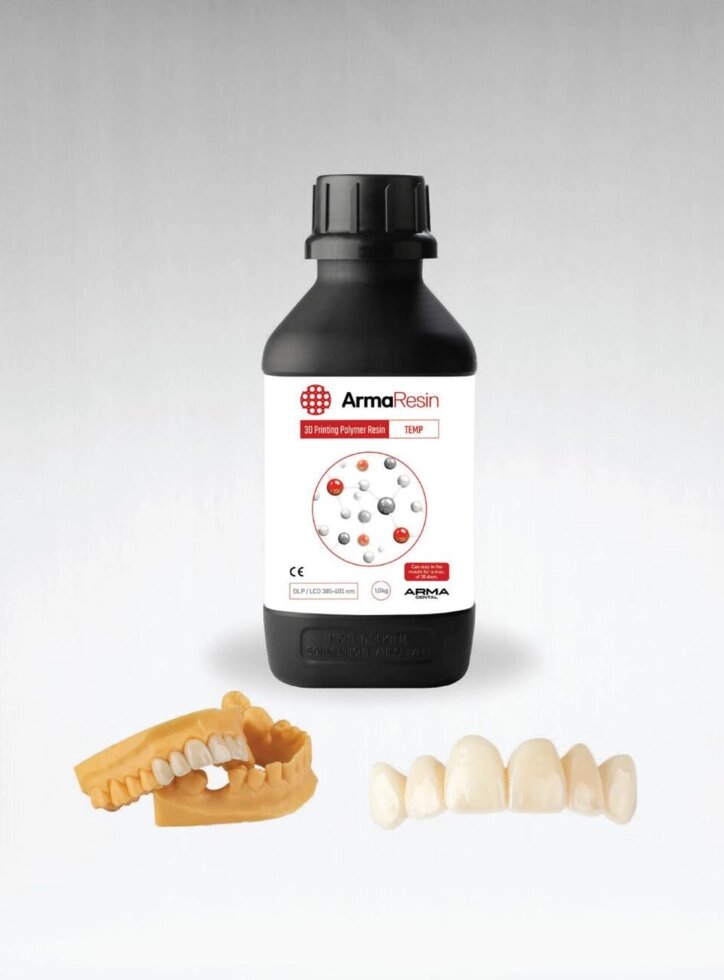 TEMP TEETH стоматологічна, фотополімерна смола для 3D друку тимчасових коронок. ArmaResin ( Арма Резін ) А1 від компанії Компанія "FreeDental" - фото 1