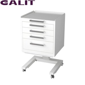 Модуль медицинской мебели с колесной базой и ящиками (1 средний и 3 маленьких), Galit