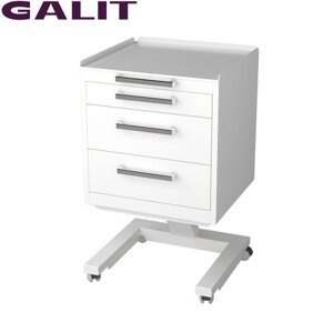 Модуль медицинской мебели с колесной базой и ящиками (2 средних и 1 маленький), Galit