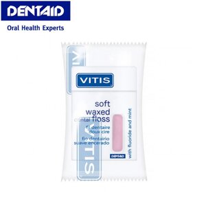 Зубная нить Vitis Campaign (Витис Кампейн), мягкая, розовая маркировка, 50 м