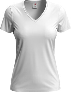 Футболка жіноча БІЛА CLASSIC V-NECK ST2700. Щільність 155г/м2. Бавовна 100%V-подібний комірець.