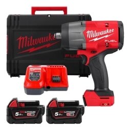 Гайковерт високомоментний акумуляторний MILWAUKEE 1/2" M18 FHIW2F12-502X, 2034Нм : з АКБ 18V 2шт-5 Ah+ЗП, кейс