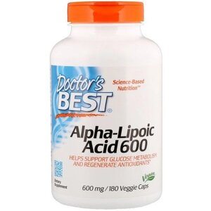 Альфа-ліпоєва кислота Doctor's Best Alpha-Lipoic Acid 600 mg 180 Veg Caps