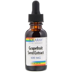 Антиоксидант Solaray Grapefruit Seed Extract, 100 mg, 1 fl oz 30 ml SOR-11607