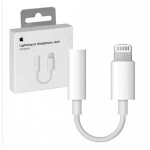 Аудіокабель AUX Apple Lightning to 3.5 Jack 1:1 White