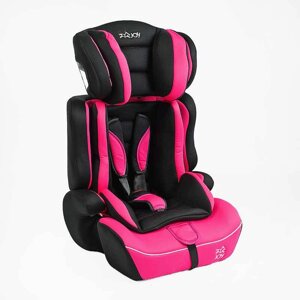 Автокрісло універсальне із бустером Joy 1/2/3 9 - 36 кг Black and Pink (154939)