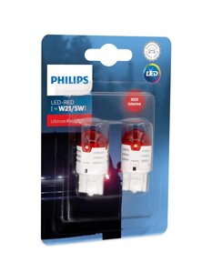 Автолампа діоди philips 11066U30RB2 W21/5W LED 12V ultinon pro3000 RED