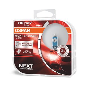 Автолампа OSRAM 64212NL H8 night breaker LASER NG +150% 35W 12V PGJ19-1 hardduopet