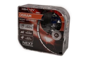 Автолампа OSRAM 9006NL HB4 night breaker LASER NG +150% 51W 12V P22d hardduopet