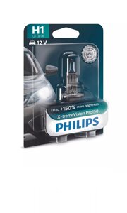 Автолампа philips 12258XVPB1 H1 55W 12V P14,5s X-treme vision pro +150% B1