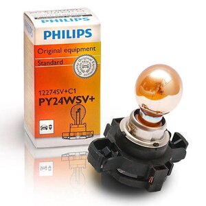 Автолампа philips 12274SVC1 PY24W 12V 24W PGU20/4 silvervision