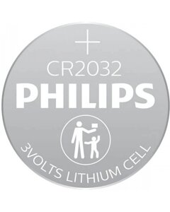 Батарейка Philips CR2032 Lithium 1 шт (CR2032/01B)