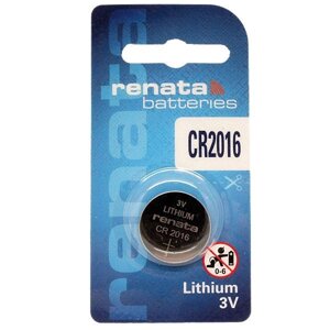 Батарейка RENATA CR2016 Lithium, 3V, 1х1 шт