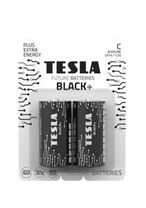 Батарейки tesla C BLACK+ LR14 / blister FOIL 2 шт.