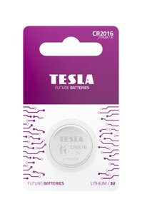 Батарейки tesla CR 2016 / blister FOIL 1 шт.