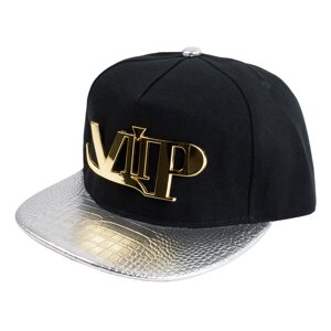 Бейсболка Snapback Beani'qe Gold VIP One sizе Чорний Срібний (23244)