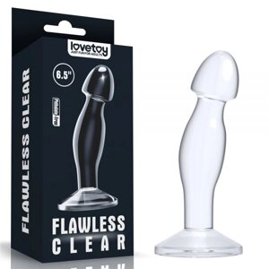 Бездоганний прозорий анальний стимулятор на присоске Lovetoy Flawless Clear Prostate Plug