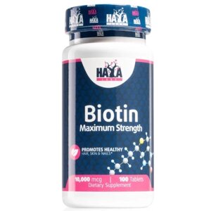 Біотин Haya Labs Biotin Maximum Strength 10000 mcg 100 Tabs