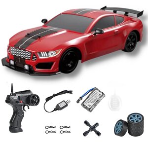 Велика дрифтова машинка з Парогенератором та LED Підсвічуванням RC Race Ford Mustang 4WD 28 см Червона (759)