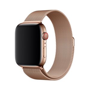 Браслет BeWatch для Apple Watch series 3 | 4 | 5 | 6 із шириною корпусу 38 | 40 мм Ремінець міланська петля Рожеве