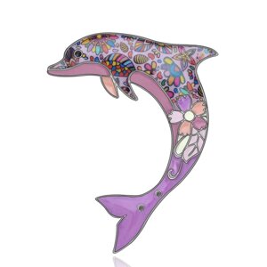 Брошка BROCHE Дельфін фіолетова BRSF112086