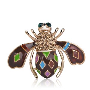 Брошка BROCHE Муха Хлоя коричнева BRSF111844