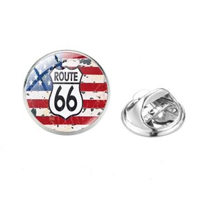 Брошка-значок BROCHE USA Route 66 різнокольорова BRGV112680