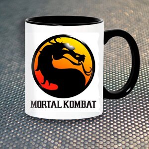 Чашка Fan Girl Логотип Мортал Комбат Mortal Kombat New (14503) 330 мл Різнокольоровий