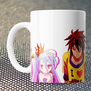 Чашка Fan Girl Порожні Немає гри - немає життя - No Game No Life (15838) 330 мл Білий