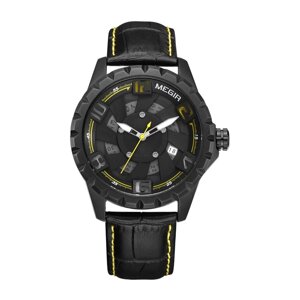 Годинники Megir MG1074 Black Yellow (ML1074G-BK-1N13)