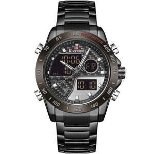 Годинник чоловічий наручний Naviforce Dnipro NF9171 Black-Gray NF9171 B/GY/B (15217-hbr)