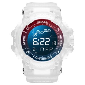 Годинники наручні Smael 8082 White Red & Blue (15202-hbr)