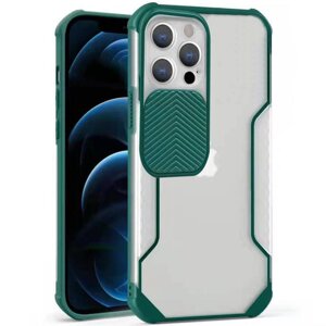 Чохол Epik Camshield matte Ease TPU зі шторкою для Apple iPhone 13 Pro Зелений