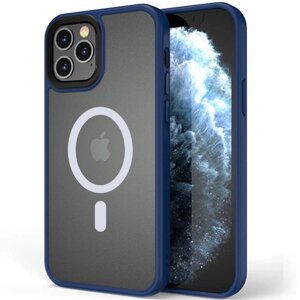 Чохол Epik Metal Buttons with MagSafe для Apple iPhone 12 Pro / 12 Синій