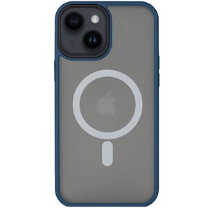 Чохол Epik Metal Buttons with MagSafe для Apple iPhone 14 Синій