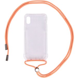 Чохол Epik TPU Crossbody Transparent для Apple iPhone XS Max Персиковий