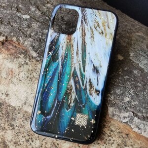 Чохол Epoxy Case для Apple iPhone 11 Pro Green Feather